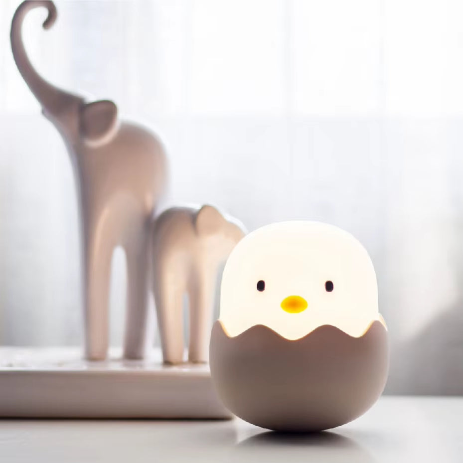 Animal Night Light Led Creative Silicone Eggshell Chicken Night Light beside Silicone Pat Night Lamp