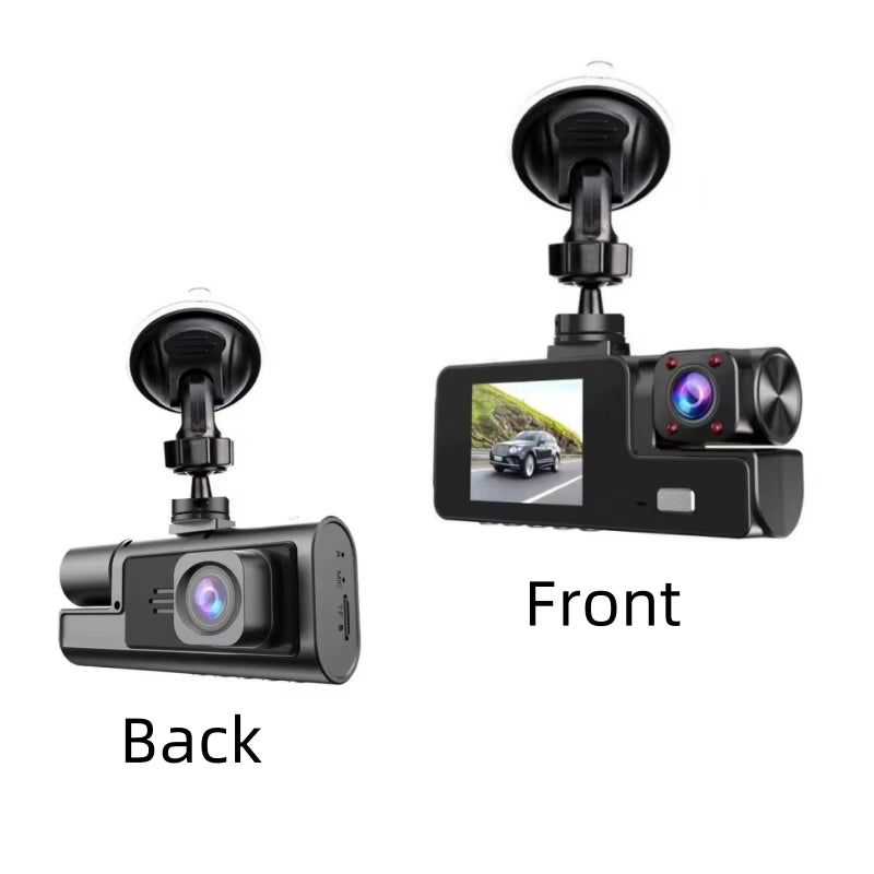 1080P 3 Channel Car DVR HD 2/3-Lens inside Vehicle Dash Camthree Way Camera Dvrs Recorder Video Registrator Dashcam Camcorder
