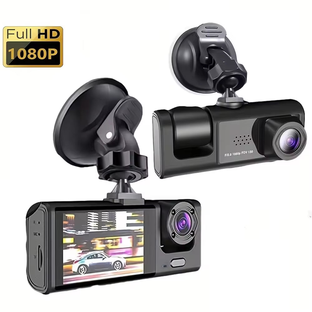 1080P 3 Channel Car DVR HD 2/3-Lens inside Vehicle Dash Camthree Way Camera Dvrs Recorder Video Registrator Dashcam Camcorder