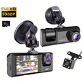 1080P 3 Channel Car DVR HD 2/3-Lens inside Vehicle Dash Camthree Way Camera Dvrs Recorder Video Registrator Dashcam Camcorder